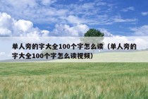 单人旁的字大全100个字怎么读（单人旁的字大全100个字怎么读视频）