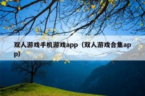 双人游戏手机游戏app（双人游戏合集app）