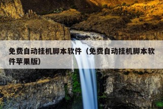 免费自动挂机脚本软件（免费自动挂机脚本软件苹果版）