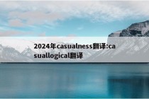 2024年casualness翻译:casuallogical翻译