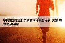 敏捷的意思是什么解释词语呢怎么读（敏捷的意思和解释）