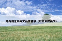 时尚潮流的英文品牌名字（时尚大牌英文）