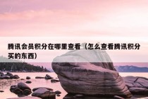 腾讯会员积分在哪里查看（怎么查看腾讯积分买的东西）