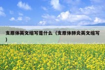 支原体英文缩写是什么（支原体肺炎英文缩写）