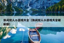 休闲双人小游戏大全（休闲双人小游戏大全破解版）