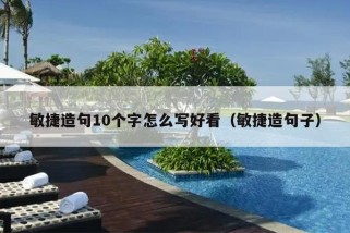 敏捷造句10个字怎么写好看（敏捷造句子）