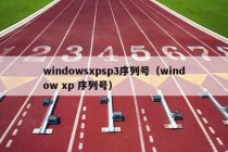 windowsxpsp3序列号（window xp 序列号）