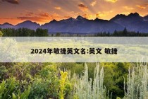 2024年敏捷英文名:英文 敏捷