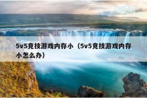 5v5竞技游戏内存小（5v5竞技游戏内存小怎么办）