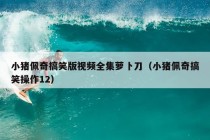 小猪佩奇搞笑版视频全集萝卜刀（小猪佩奇搞笑操作12）