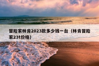 冒险家林肯2023款多少钱一台（林肯冒险家23t价格）