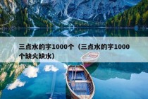 三点水的字1000个（三点水的字1000个缺火缺水）