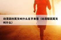 动漫装扮英文叫什么名字来着（动漫服装英文叫什么）