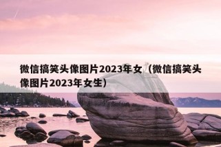 微信搞笑头像图片2023年女（微信搞笑头像图片2023年女生）