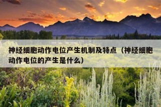 神经细胞动作电位产生机制及特点（神经细胞动作电位的产生是什么）