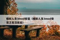 模拟人生3mod安装（模拟人生3mod安装之后没反应）