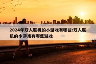 2024年双人联机的小游戏有哪些:双人联机的小游戏有哪些游戏