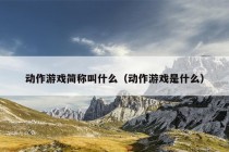 动作游戏简称叫什么（动作游戏是什么）