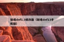 斩魂dnf1.3修改器（斩魂dnf13手机版）