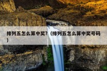 排列五怎么算中奖?（排列五怎么算中奖号码）