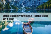 敏捷项目管理四个原则是什么（敏捷项目管理的5个阶段）