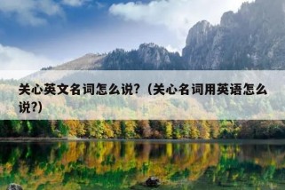 关心英文名词怎么说?（关心名词用英语怎么说?）