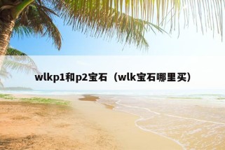 wlkp1和p2宝石（wlk宝石哪里买）