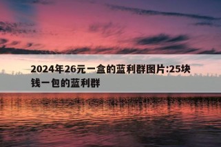 2024年26元一盒的蓝利群图片:25块钱一包的蓝利群