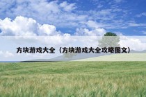 方块游戏大全（方块游戏大全攻略图文）