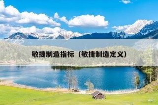 敏捷制造指标（敏捷制造定义）