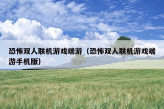 恐怖双人联机游戏端游（恐怖双人联机游戏端游手机版）