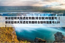 体彩超级大乐透走势图(综合版)和值重号（体彩超级大乐透走势图综合版和值重号126）