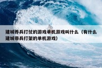 建城养兵打仗的游戏单机游戏叫什么（有什么建城带兵打架的单机游戏）