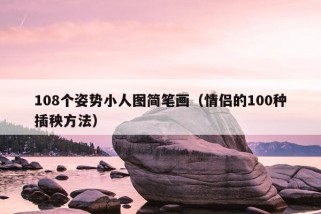 108个姿势小人图简笔画（情侣的100种插秧方法）