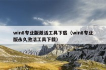 win8专业版激活工具下载（win8专业版永久激活工具下载）