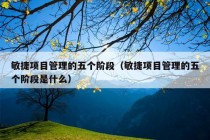 敏捷项目管理的五个阶段（敏捷项目管理的五个阶段是什么）