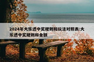 2024年大乐透中奖规则和玩法对照表:大乐透中奖规则和金额