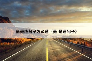 是是造句子怎么造（是 是造句子）