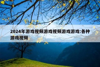 2024年游戏视频游戏视频游戏游戏:各种游戏视频