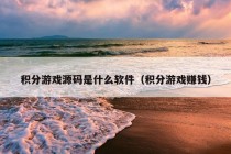 积分游戏源码是什么软件（积分游戏赚钱）