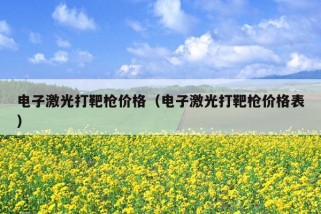 电子激光打靶枪价格（电子激光打靶枪价格表）