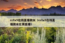 cctv5在线直播跳水（cctv5在线直播跳水比赛直播）