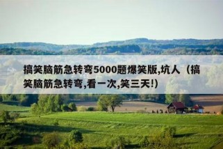 搞笑脑筋急转弯5000题爆笑版,坑人（搞笑脑筋急转弯,看一次,笑三天!）