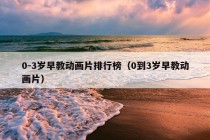 0-3岁早教动画片排行榜（0到3岁早教动画片）