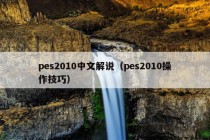 pes2010中文解说（pes2010操作技巧）