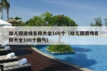 幼儿园游戏名称大全100个（幼儿园游戏名称大全100个霸气）