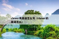 clever用英语怎么写（clever的英语怎么）