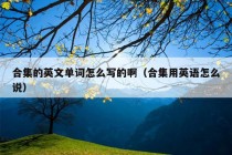 合集的英文单词怎么写的啊（合集用英语怎么说）