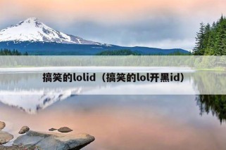 搞笑的lolid（搞笑的lol开黑id）