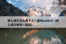 双人成行怎么两个人一起玩switch（双人成行如何一起玩）